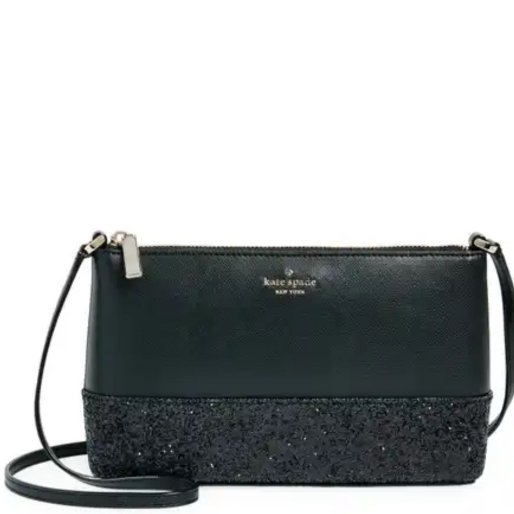 Kate Spade Black Glitter Crossbody Bag